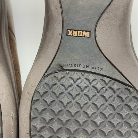 Red Wing Worx Womens 6 M Brown Slip on Leather Clog Support Cushion Steel Toe - Picture 11 of 13